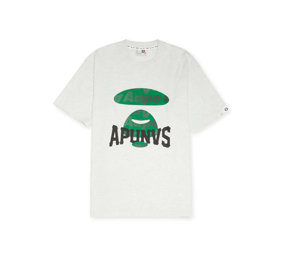 Aape by A Bathing Ape Theme T-shirt Street Baseball - Grey