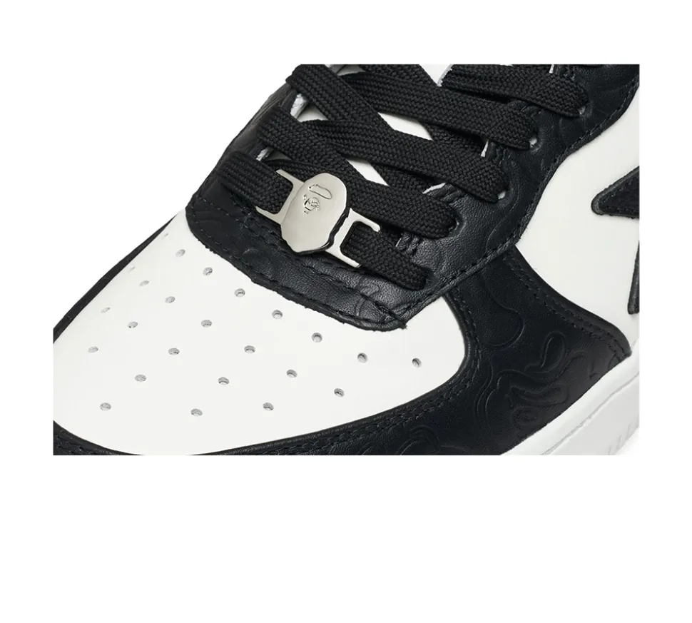 A Bathing Ape Bape Sta Low #4 - Black/White
