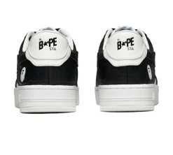 A Bathing Ape Bape Sta Low #4 - Black/White
