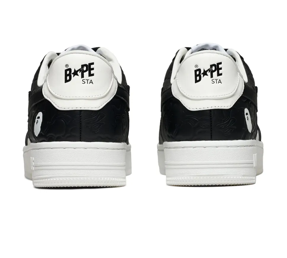 A Bathing Ape Bape Sta Low #4 - Black/White