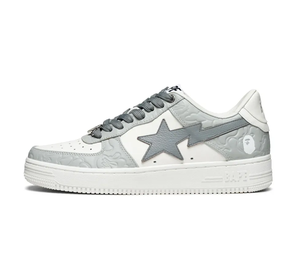 A Bathing Ape Bape Sta Low #4 - Grey/White