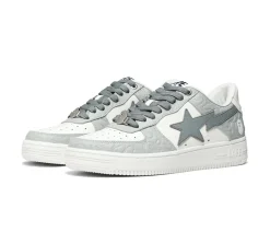 A Bathing Ape Bape Sta Low #4 - Grey/White