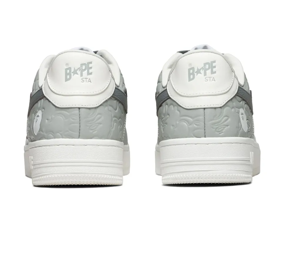 A Bathing Ape Bape Sta Low #4 - Grey/White