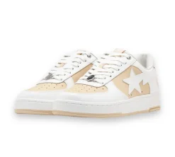 A Bathing Ape Bape Sta Low #6 - White Beige