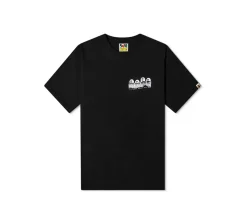 A Bathing Ape Distortion T-Shirt - Black
