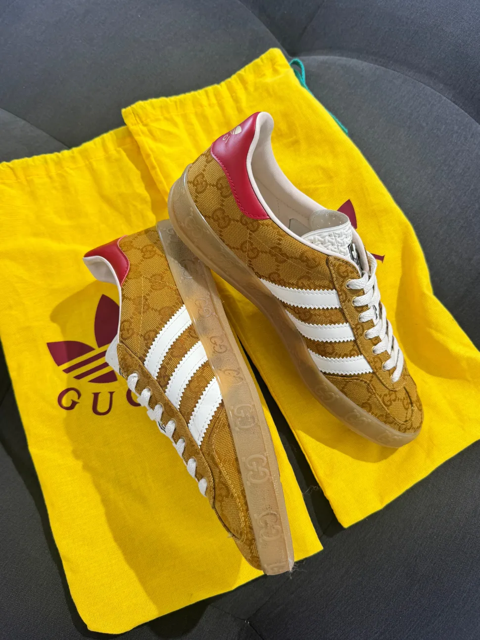 adidas Gazelle (42) - Gucci Original GG Beige Brown (USADO)