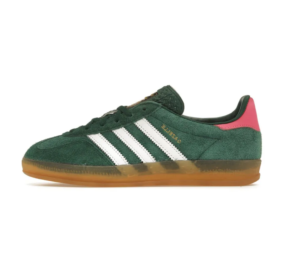 adidas Gazelle Indoor - Collegiate Green Lucid Pink