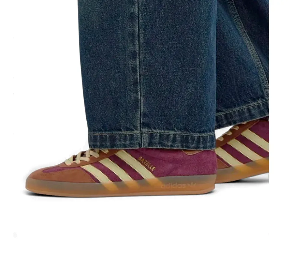 adidas Gazelle Indoor - Maroon Almost Yellow
