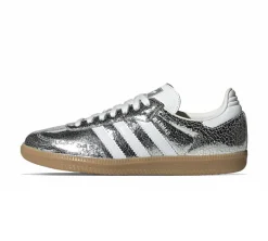 adidas Samba OG - Silver Metallic Cracked Leather