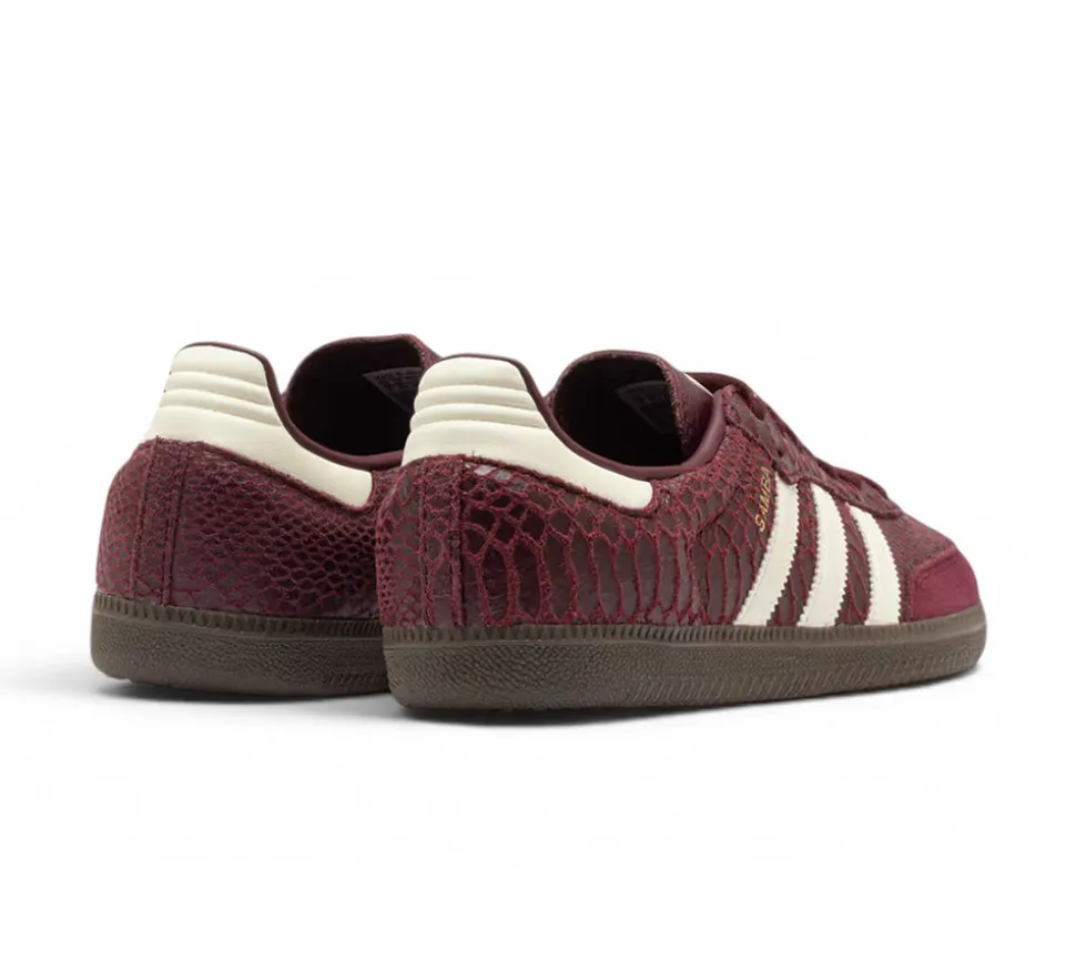adidas Samba OG - Snakeskin Maroon Cream White