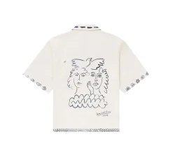 Aimé Leon Dore Lesvos Cropped Camp Shirt - White