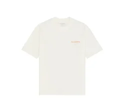 ALLSAINTS Underground Oversized T-shirt - WHITE/Orange