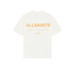 ALLSAINTS Underground Oversized T-shirt - WHITE/Orange