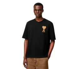 AMI Cotton Ami De Coeur T-shirt - Black
