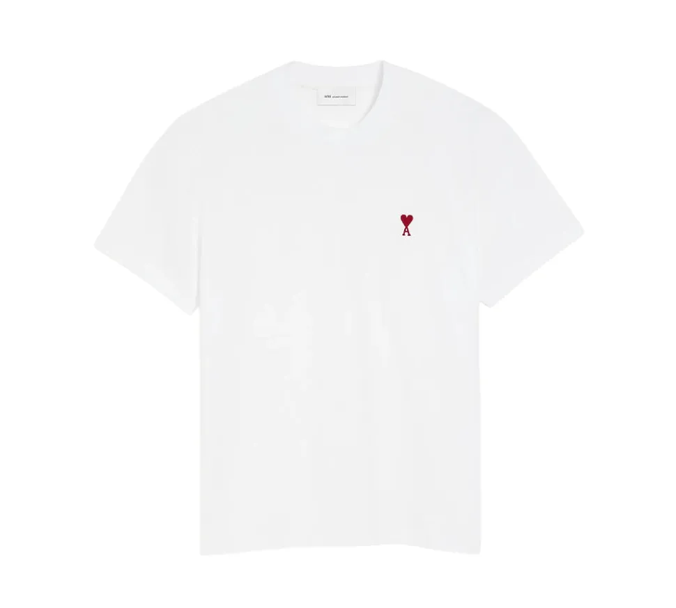 Ami De Coeur Cotton Tshirt - White Red