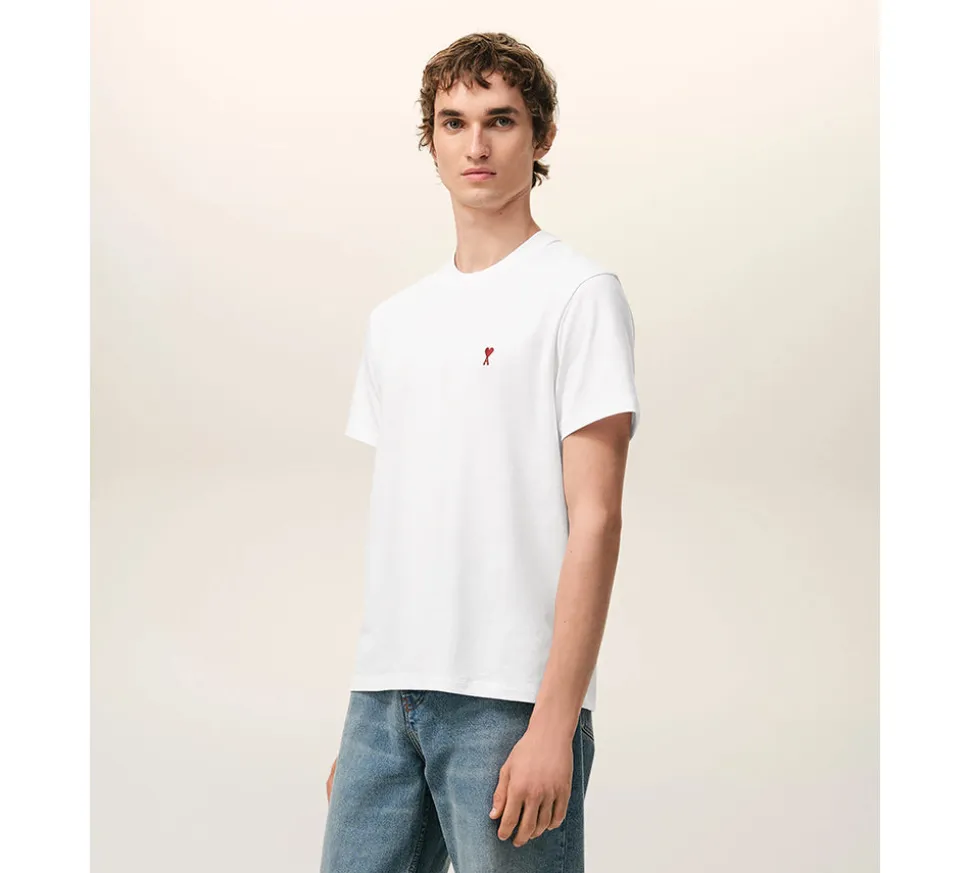 Ami De Coeur Cotton Tshirt - White Red