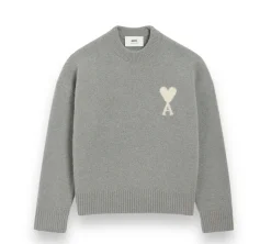 Ami De Coeur Crewneck Sweater - Grey Alpaca