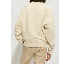 Ami Paris Ami De Coeur Tonal Boxy Fit Crewneck - Beige
