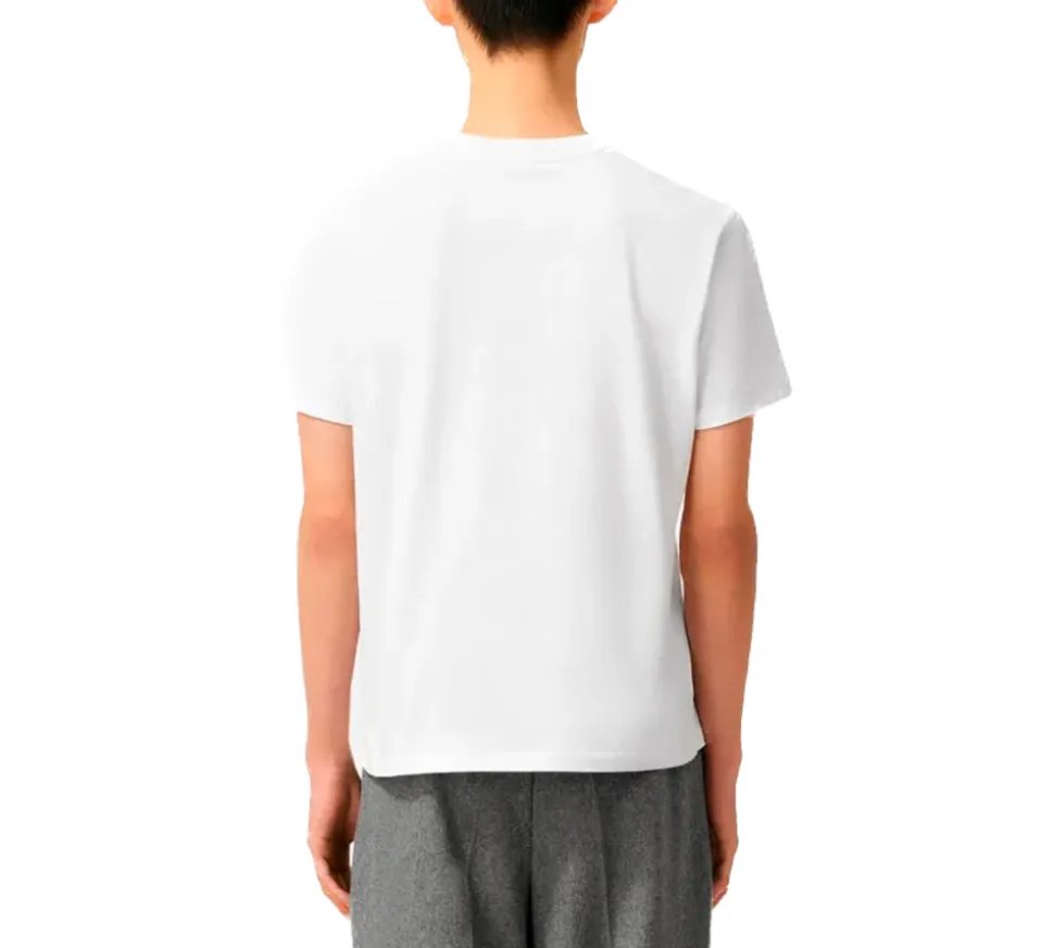 Ami Paris Small Black Ami De Coeur T-shirt- White