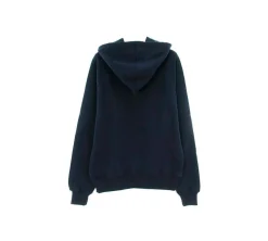 Ami Paris Small Red Ami De Coeur Hoodie - Night Blue