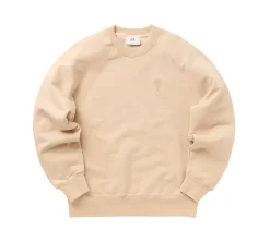 Ami Paris Tonal Ami De Coeur Crewneck - Beige