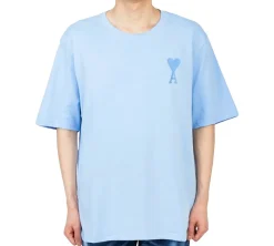 AMI PARIS Tonal De Coeur T-Shirt - Sky Blue