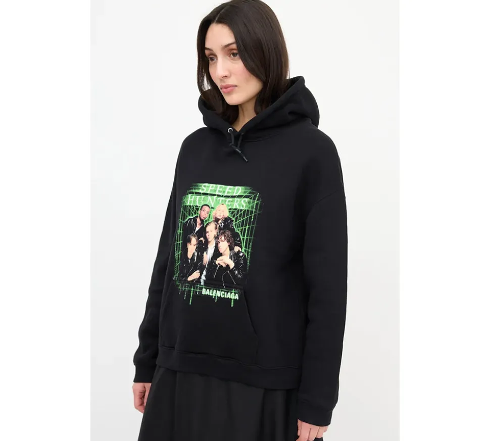 Balenciaga Speed Hunters Hoodie Sweatshirt - Black