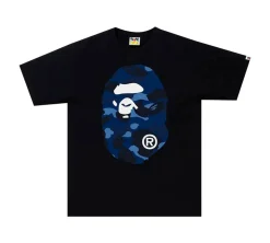 BAPE Color Camo Big Ape Head T-shirt - Black/Navy