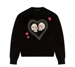 Broken Planet 'Hearts Are Made To Be Broken' Knit Sweater - Midnight Black