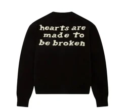 Broken Planet 'Hearts Are Made To Be Broken' Knit Sweater - Midnight Black
