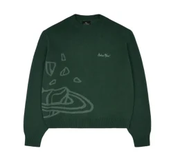 Broken Planet Knit Sweater - Forest Green