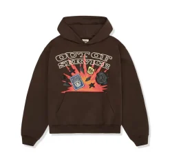 Broken Planet Out Of Service Hoodie - Brown