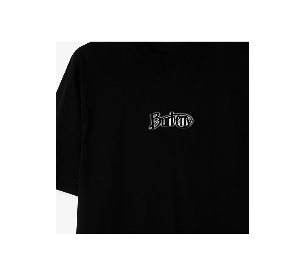 BURBERRY Logo Cotton T-shirt in Coal - Black