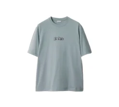 BURBERRY Logo Cotton T-shirt in Coal - Grey