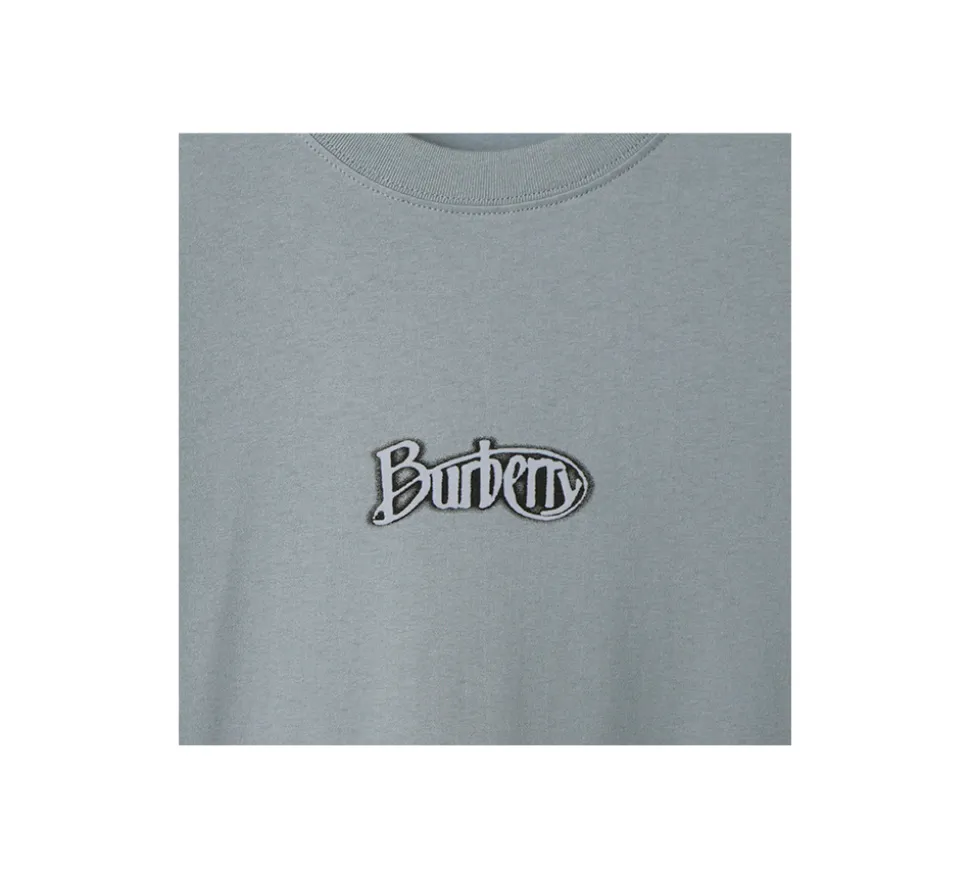 BURBERRY Logo Cotton T-shirt in Coal - Grey