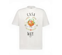 Casablanca Casa Way Orange Mascot T-Shirt - White