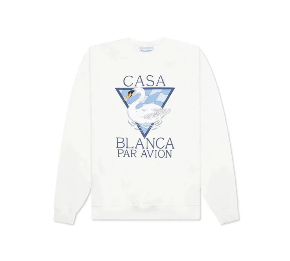 Casablanca Par Avion Crewneck - White