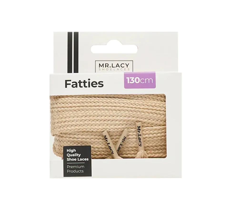 Cordões Mr. Lacy Fatties Cream - 25mm