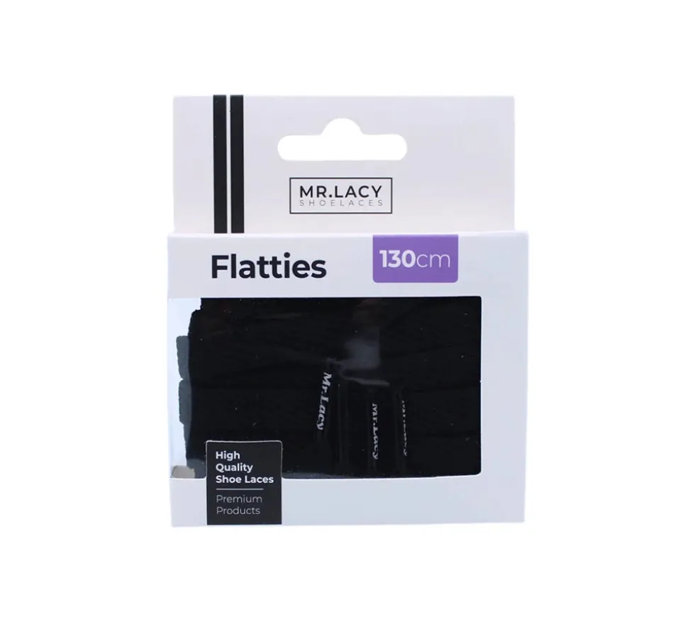 Cordões Mr. Lacy Flatties Black - 10mm