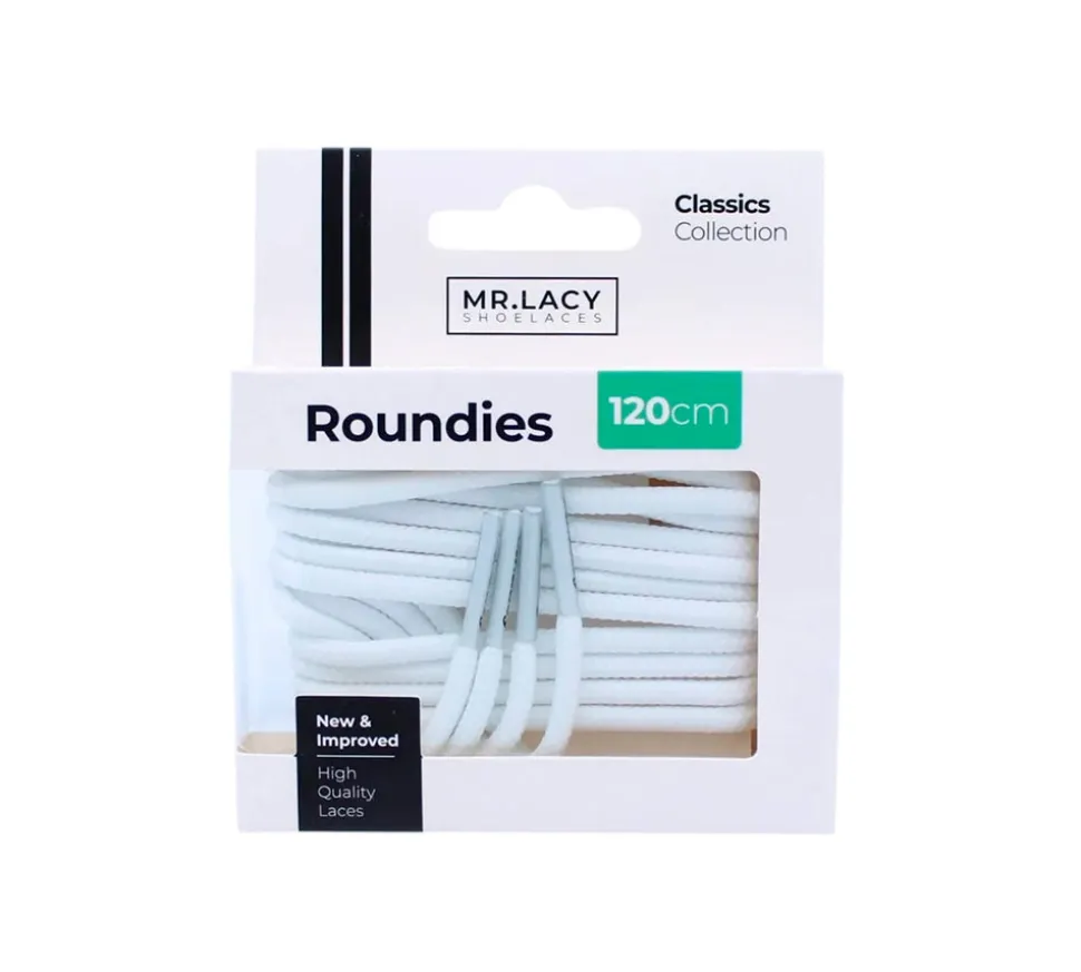 Cordões Mr. Lacy Roundies White - 5mm