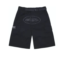 Corteiz Alcatraz Cargo Shorts - Triple Black