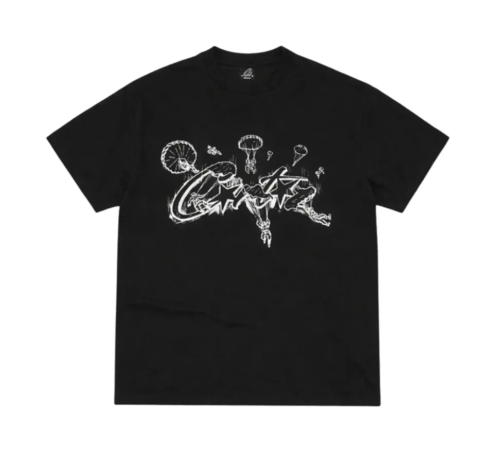 Corteiz Allstarz Skydiver T-shirt - Black