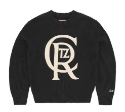 Corteiz Crest Knit Sweater - Black
