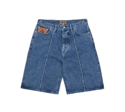 Corteiz C-Star Denim Shorts - Faded Blue