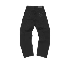 Corteiz C-Star Stitch-Down Denim Jeans - Triple Black