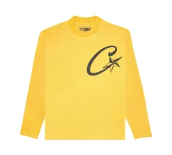 Corteiz C Starz Waffle Longsleeve T-Shirt - Yellow