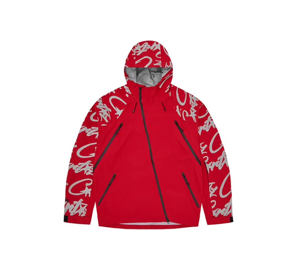 Corteiz Elitework Waterproof Shell Jacket V2 - Red