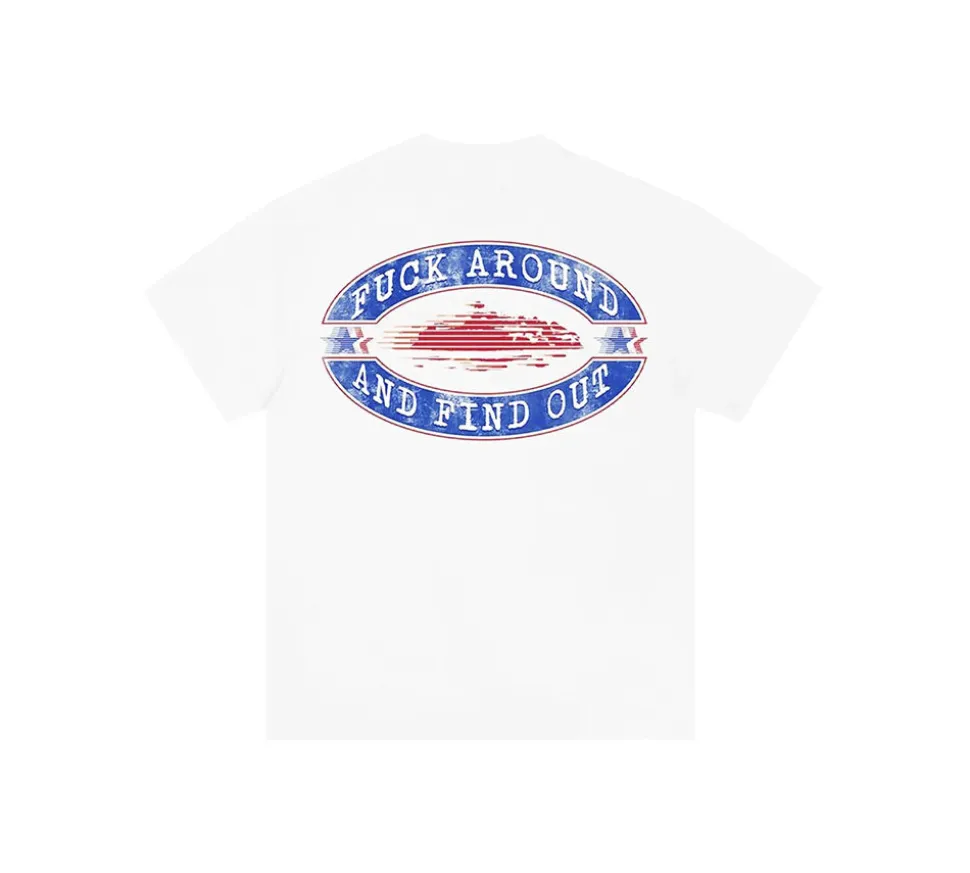 Corteiz Fuck Around T-shirt - White/Blue