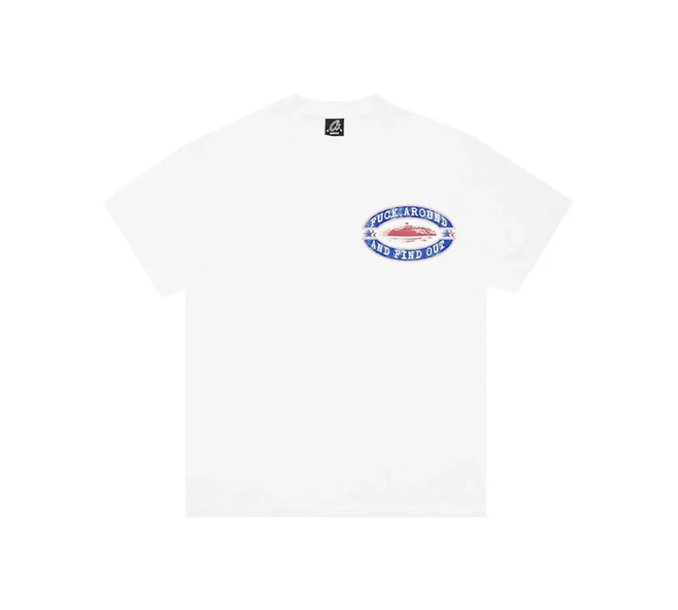 Corteiz Fuck Around T-shirt - White/Blue