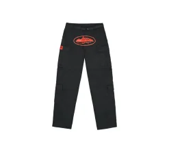 Corteiz Guerillaz Cargo Pants - Black/Red